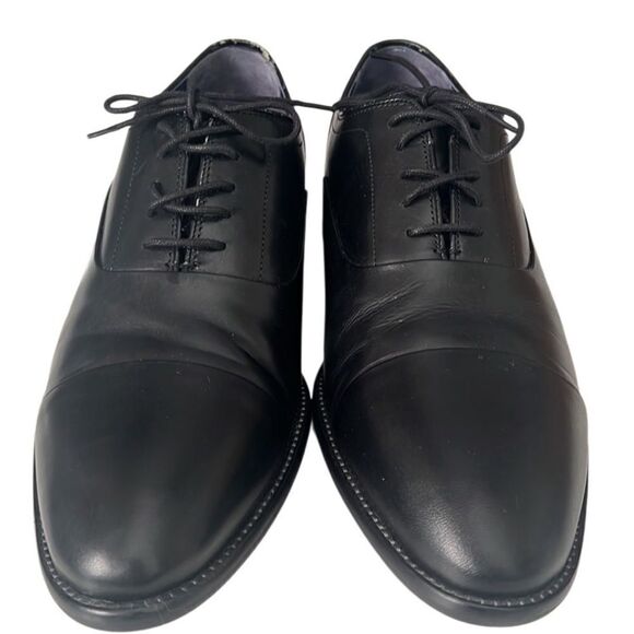 Johnston & Murphy Stockton Black Leather Cap Toe Lace Up Size 11 - Picture 2 of 13
